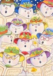 Śpiewające bałwany, 1997 (wc na papierze)